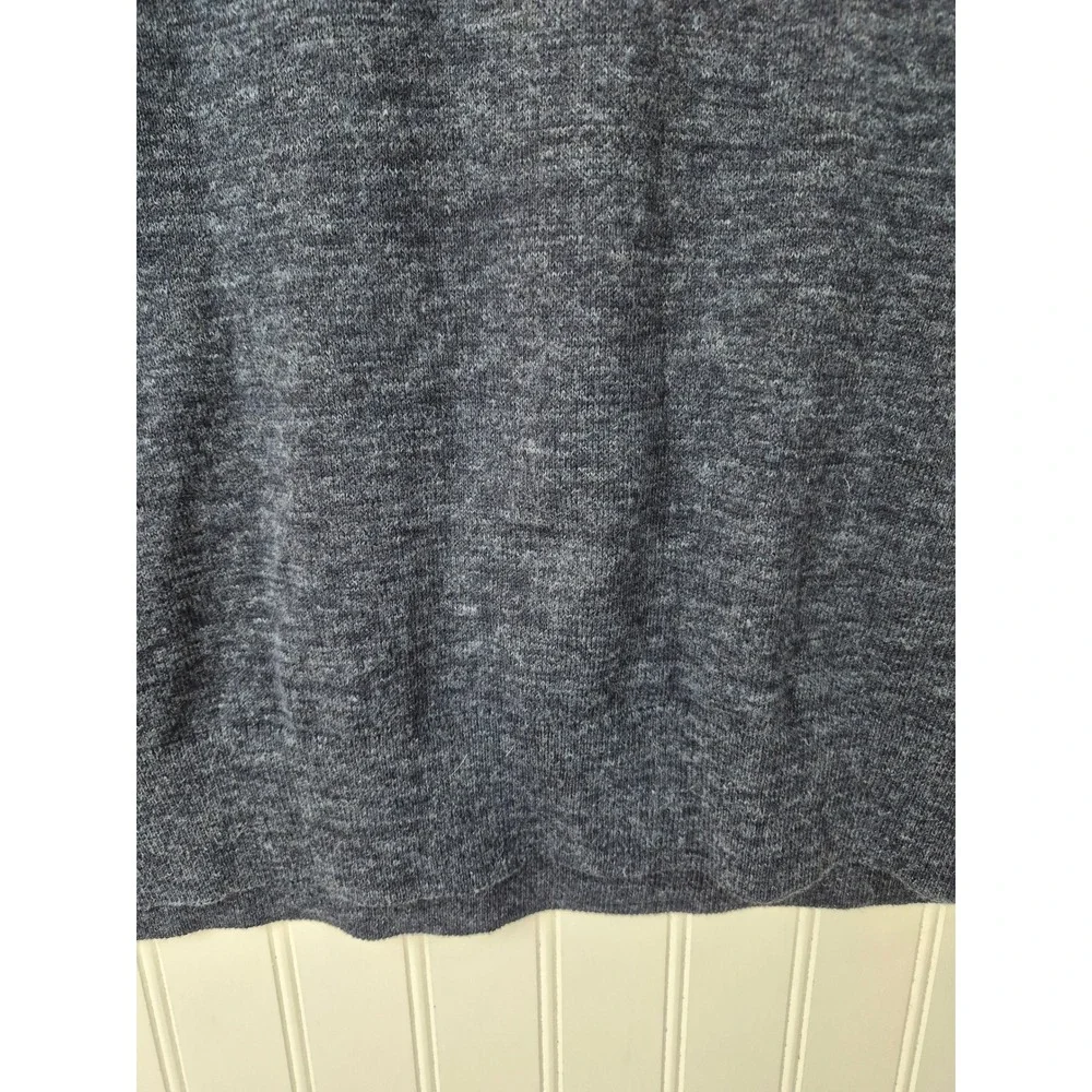 NEW Banana Republic Mens Navy Blue Marl 1/4 Zip Cotton Blend Sweater Large